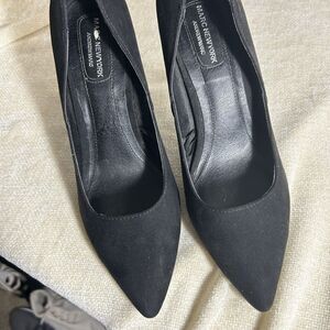 Marc Newyork Andrew Marc Black Textile 3.5" Heels Pump Slip on Shoes 7.5